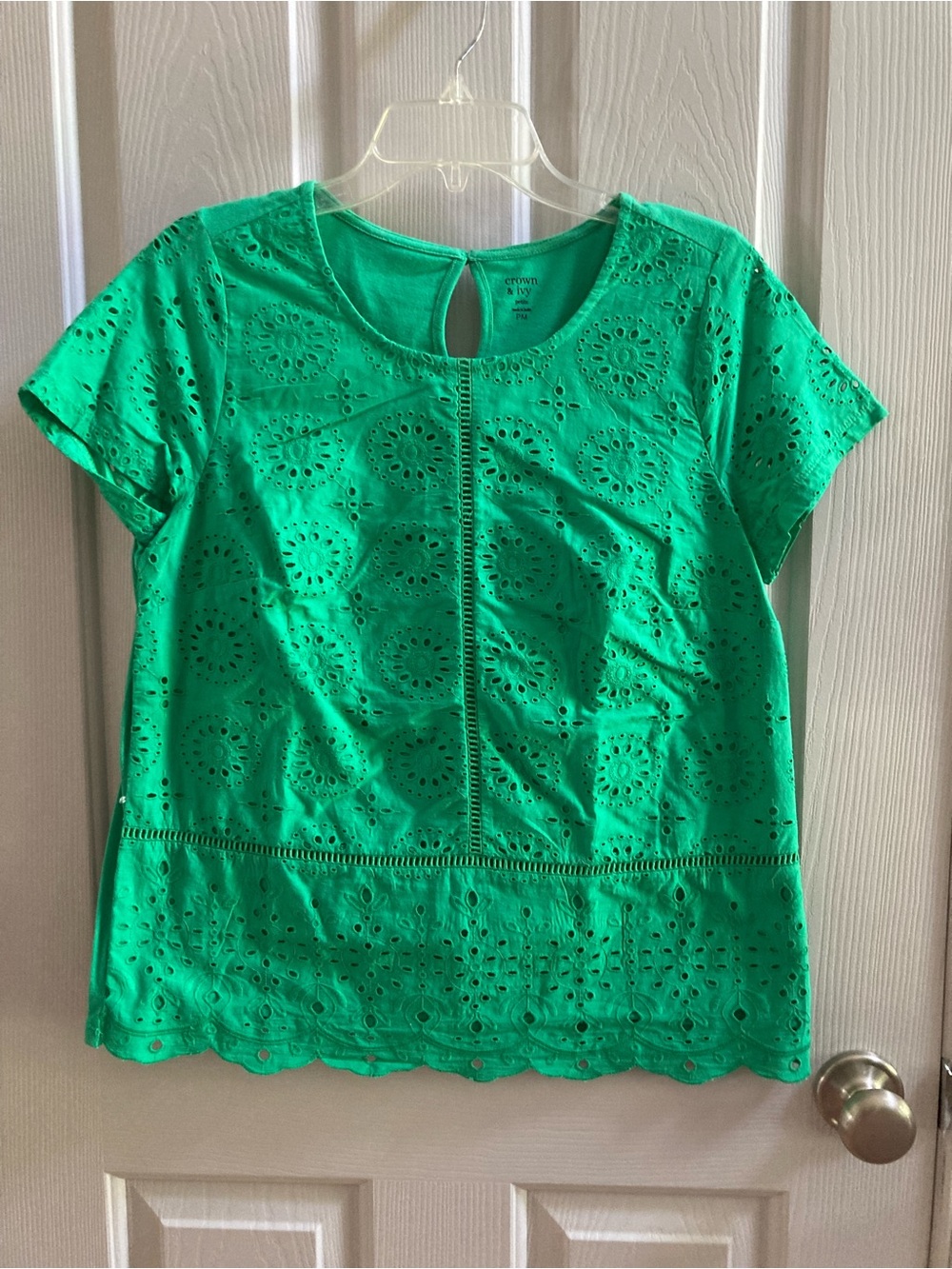 EUC Crown & Ivy Eyelet Top